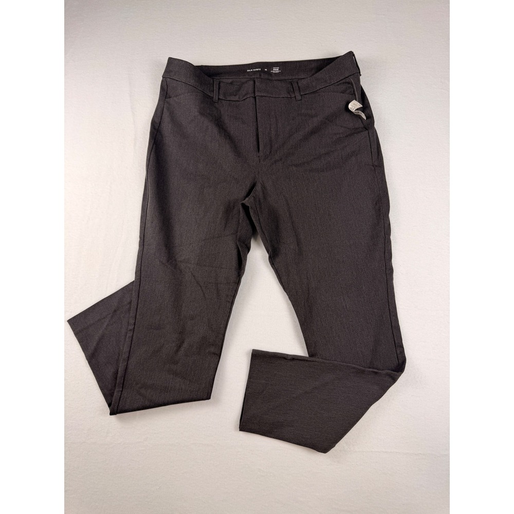 Old Navy Womens Pixie High Rise Ankle Pants Charcoal Gray Heather 737471-00-1 16